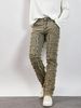 Men's White Stretch Slim Fit Jeans With Raw Hem & Patch Details - Urban Streetwear Denim Pants_mkmklike.com