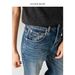 Women's High-Waisted Straight Leg Jeans - Vintage Washed Slim Fit Stretch Denim Pants (Dark Blue, Regular & Tall Lengths, Size 25-30)_mkmklike.com