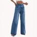 Women's High-Waisted Relaxed Straight Leg Jeans – Vintage Washed Denim Pants (XS-XXXL, Cotton-Polyester Blend, Casual & Trendy)_mkmklike.com