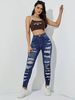 K Fashion Ripped Frayed Stretch Women's Skinny Jeans_mkmklike.com