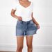 Summer New Arrival Women's Slim Fit Denim Shorts High Elasticity Comfortable Style Frayed Hem In Stock_mkmklike.com