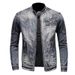 Loom European Style Turn-Down Collar Motorcycle Denim Jacket Personality Retro Slim Fit Fashion Top Men's Casual Coat Trendy_mkmklike.com