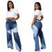 Women's Clothing Selected Straight High Waist High Elastic Bell Bottom Trousers For Women_mkmklike.com