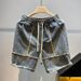 Men's Clothing Men's Summer Thin Denim Shorts Style Loose Straight Leg Cargo With Retro Patchwork Large Pockets Five Point Pants_mkmklike.com