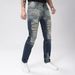 Men's Retro Distressed Jeans, Men's Stretch Heavy-duty Washed Nostalgic Small Leg Pants, Multi Craft Slim Fit And Slimming Color Worn Pants_mkmklike.com