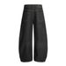 Original Color Denim Scimitar Men's Wide-Leg Loose Versatile High Street Trendy Design Stitched Pocket Cargo Long Pants_mkmklike.com