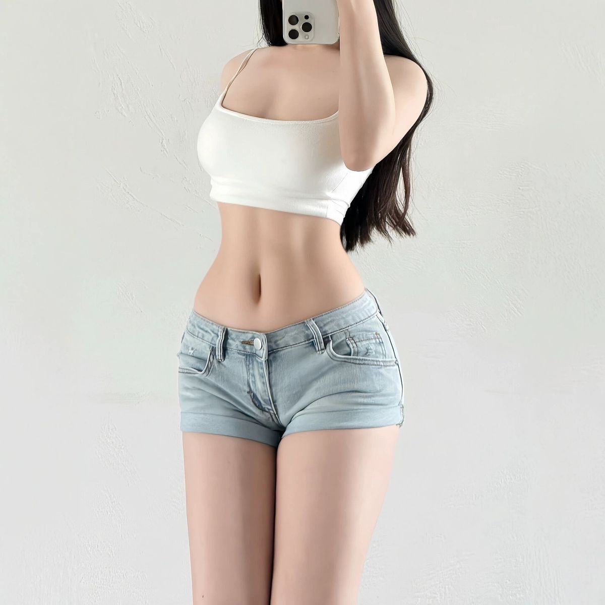 Women's Slim Fit Low Rise Stretch Denim Shorts Super Short Washed Summer Thin Rolled up Sexy And Flattering_mkmklike.com