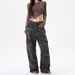 Women's Clothing Camouflage Jeans Men And Women Spring And Autumn Overalls Straight Slim Loose Wide Leg Design High Street Pants Ins Trend_mkmklike.com
