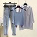 Women's Clothing Summer Suit For Women New Large Size Wear Sun Protection Shirt Inner Suspenders With Ripped Jeans Three Pieces_mkmklike.com