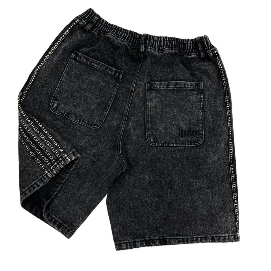 Men's Clothing Retro Street Striped Jeans Washed Distressed Casual Straight Wide Leg Mopping Trousers_mkmklike.com