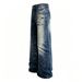 Men's Distressed Wide Leg Jeans High Street Washed Crackle Print Flared Trousers Ombre Effect Comfortable Denim_mkmklike.com