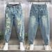 Men's Clothing Slim Fitting Pants Spring And Summer New Men's Clothing Ripped Casual Beggar Pants Men_mkmklike.com
