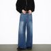Vintage American Style Lightning Wash Denim Jeans For Men - Relaxed Straight Leg Wide Pants_mkmklike.com