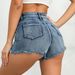 Women’s Clothing Sexy Casual High Waist Elastic Plus Size Ripped Jeans Female Denim Short_mkmklike.com