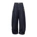 High End Men's Button Down Jeans Loose Fit Casual Raw Denim American Street Style Curved Trousers By Guangxi Fumian_mkmklike.com