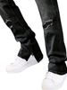 Men's Zipper Jeans, Men's Ripped Washed Denim High Street Fashion Jeans Trendy Trousers_mkmklike.com