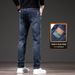 Jeans Men's Straight Elastic Loose Men's Pants Washed Casual Pants_mkmklike.com