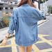 Vintage Washed Denim Jacket For Women - Distressed Loose Fit Casual Coat With Long Sleeves (Light Blue, Dark Blue, Black Gray)_mkmklike.com