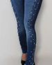 Women's Skinny Jeans Pearl Embellished Style Sexy Tight Fitting Hip Lifting Denim Trousers_mkmklike.com