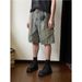 Men's Clothing Distressed Washed Elastic Denim Shorts Niche Deconstructed Design Yellow Mud Dyed Loose Versatile Shorts_mkmklike.com