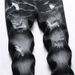 Jeans Street Style Flower Stitched Ripped Straight Tube Denim_mkmklike.com