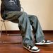 Nordmann American Retro Workwear Jeans For Men, Autumn And Winter Loose Wide-Leg Casual Pants, Japanese Style Trendy Versatile_mkmklike.com