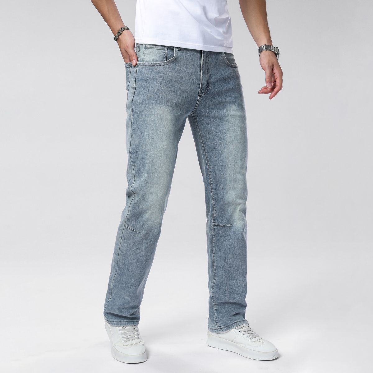 Men's Jeans, Elastic Slim Fit Shorts, Denim Pants, Versatile For Spring And Summer Daily Wear, Slimming Men's Pants_mkmklike.com