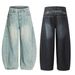 New Autumn Korean Style Washed Jeans Solid Color Straight Loose Men's Casual Pants_mkmklike.com