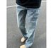 Spring Splatter Ink Niche Wash Trendy Jeans For Men Style Retro Distressed Casual Straight Leg Pants_mkmklike.com