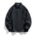 Men's By Dengjue 2026 Spring New Workwear Turn-down Collar Solid Color Retro Casual Loose Shirt Jacket_mkmklike.com