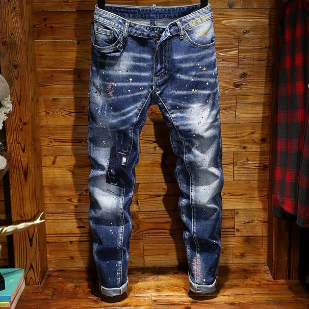 Men's Clothing Fashion Brand New Jeans Men's Loose Style Trendy Slim Fitting Casual Harem Worn Men's Autumn Workwear Pants_mkmklike.com