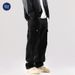 Nordmann Muqiu Clothing | Autumn Winter New Black Cargo Jeans Men's Trendy Brand Hip Hop American Style Casual Loose Wide-Leg_mkmklike.com