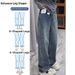 Retro High-Waisted Wide Leg Jeans For Women Loose Fit Slimming Straight Leg Plus Size Spring Autumn Stylish Clothing_mkmklike.com