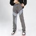 Vintage Washed Distressed Jeans For Men – High-Street Style, Patchwork & Relaxed Straight Fit (S-XXXL, Charcoal Grey)_mkmklike.com