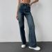 Women’s Classic High-Waisted Flared Jeans – Vintage Blue Wash, Comfortable Cotton Blend, Office & Casual Styling (Sizes 25-32)_mkmklike.com