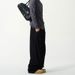 Unisex Retro Wide Leg Jeans – High-End Black Straight Cut, Streetwear Loose Fit For Men & Women_mkmklike.com