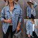 Trendy Oversized Denim Jacket For Women - Streetwear Bf Style Casual Coat With Cotton Blend_mkmklike.com