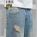 Plus Size Men's Clothing Jeans High Street Trendy Loose Fitting Trousers Stylish American Style_mkmklike.com