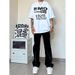 Nordmann High Street Design Black Jeans For Men Loose Straight Vintage Casual Pants American Style Trendy Brand Cool Versatile_mkmklike.com