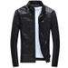 Men's Clothing New leather jacket for men, slim style jacket for young men,spring new style for men, handsome motorcycle men's leather jacket_mkmklike.com