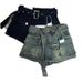 High-waisted A-word Denim Shorts Spice Girls Skinny High-waisted Hip-lifting Tights Hot Pants 3356_mkmklike.com
