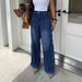 Women's High-Waisted Side-Button Flare Jeans – Stretchy Wide-Leg Denim Pants With Vintage Wash (Sizes S-Xl)_mkmklike.com
