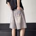 Men's Summer Thin Denim Shorts Straight Leg Casual Mid-Length Loose Fit Trendy Five-Point Washed Youth Outerwear_mkmklike.com