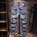 Men's Clothing Personalized Jeans Streetwear Distressed Denim Pants - Summer Vintage Wash, Multi-Pocket Cargo Style, Hip-Hop Inspired For Men (S-3XL)_mkmklike.com