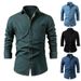 Classic Denim Shirt For Men - 100% Cotton, Wrinkle-Free, Long Sleeve Casual Jacket, Retro Style, Breathable & Comfortable (S-4XL)_mkmklike.com