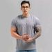 Men's Quick Drying Short Sleeved Sports T-Shirt Style Tapered Cuffs Muscular Look Fitness Running Training Top_mkmklike.com
