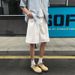 American Retro Solid Color Versatile Men's Summer Shorts, Pure Cotton, Comfortable, Trendy, Stylish, Loose, Casual,_mkmklike.com