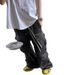 "Retro Washed Gray Distressed Cargo Jeans For Men & Women - Multi-Pocket Straight Leg Denim Pants With Vintage RO Style"_mkmklike.com