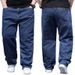 Men's Clothing Plus Size Straight Leg Jeans Style Men's Summer Loose Fit Extra Big Denim Jeans For Men For Formal & Casual_mkmklike.com