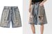 Men's Clothing Summer Thin Denim Shorts Men's Foreign Trade Trendy Brand Embroidery Loose Wide Leg Breeches Personality Ripped Five Point Pants_mkmklike.com